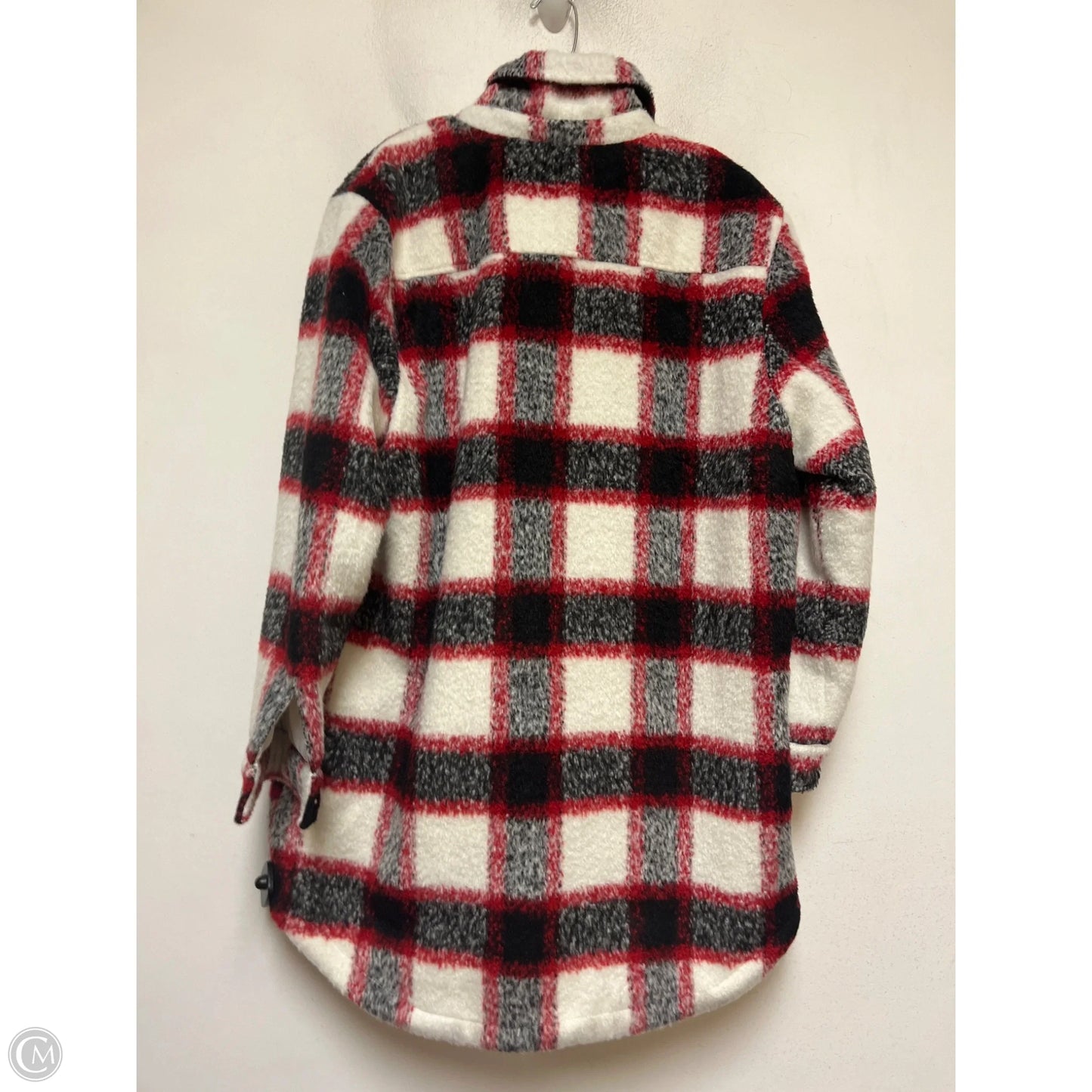 Coat Faux Fur & Sherpa By Levis In Plaid Pattern, Size: L
