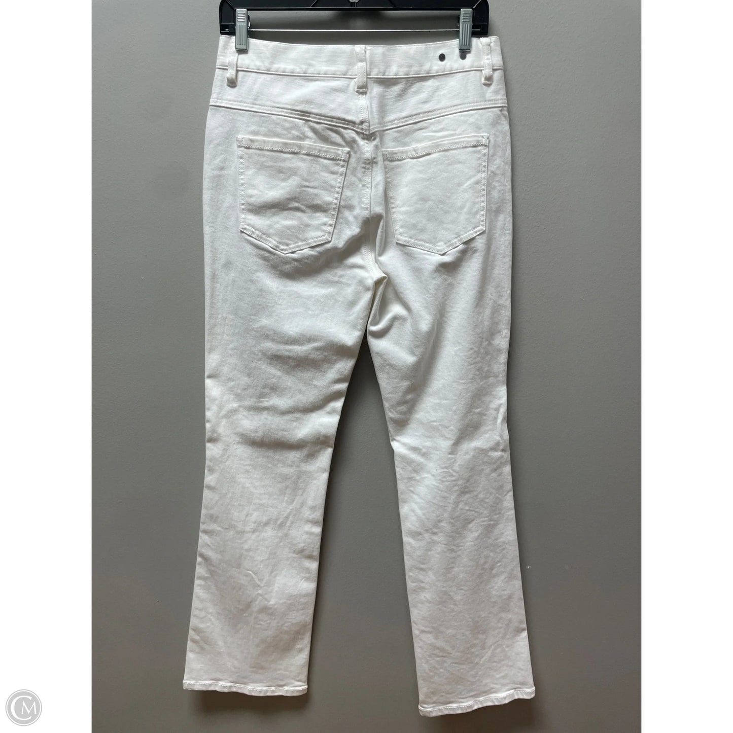 Jeans Straight By Cabi In White Denim, Size: 4