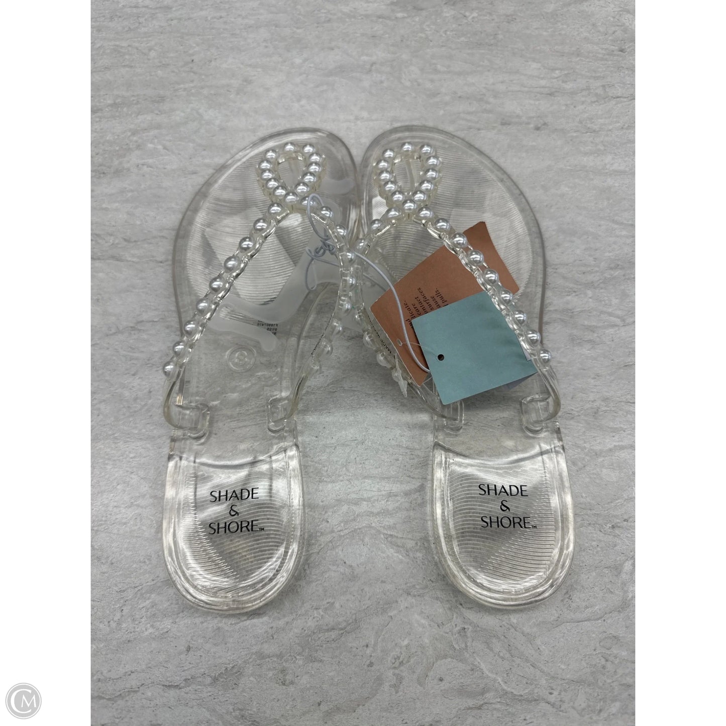 Sandals Flats By Shade & Shore In Clear, Size: 8