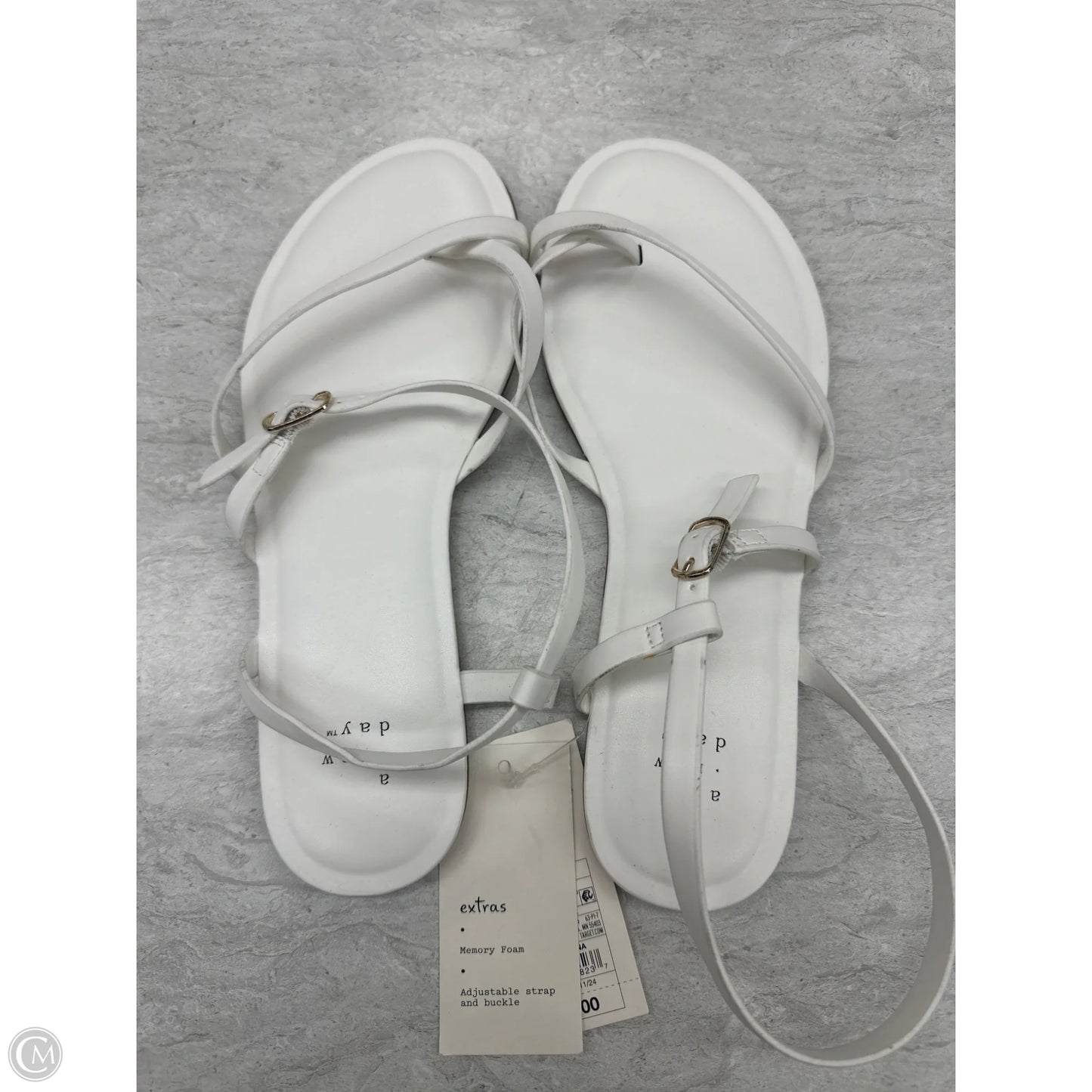 Sandals Flats By A New Day In White, Size: 9