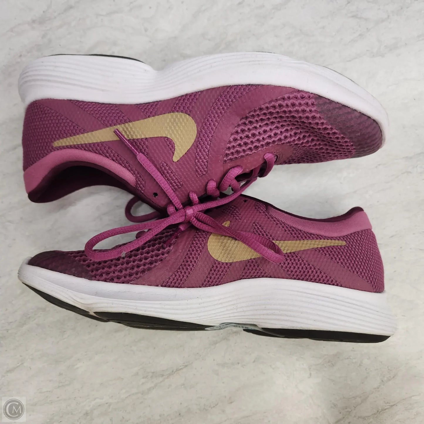 Shoes Athletic By Nike In Gold & Purple, Size: 6