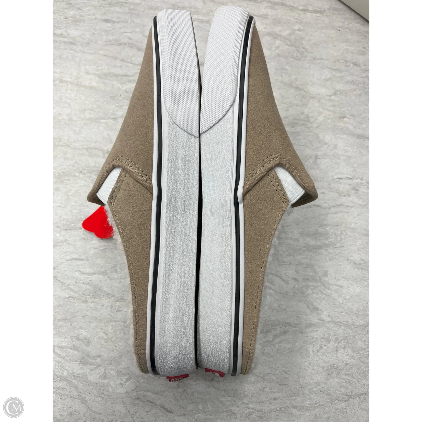 Shoes Flats By Vans In Tan, Size: 9