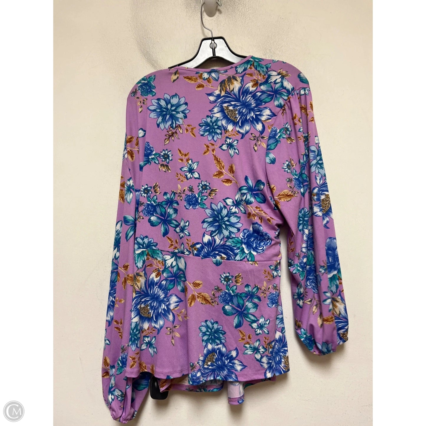 Top Long Sleeve By Blue Sol In Floral Print, Size: 2x