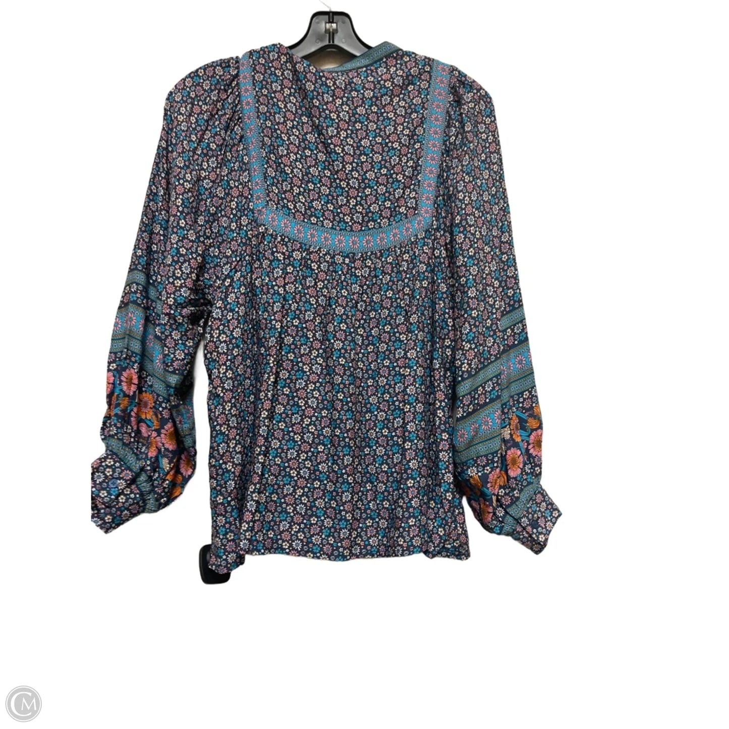 Top Long Sleeve By In Loom In Floral Print, Size: S