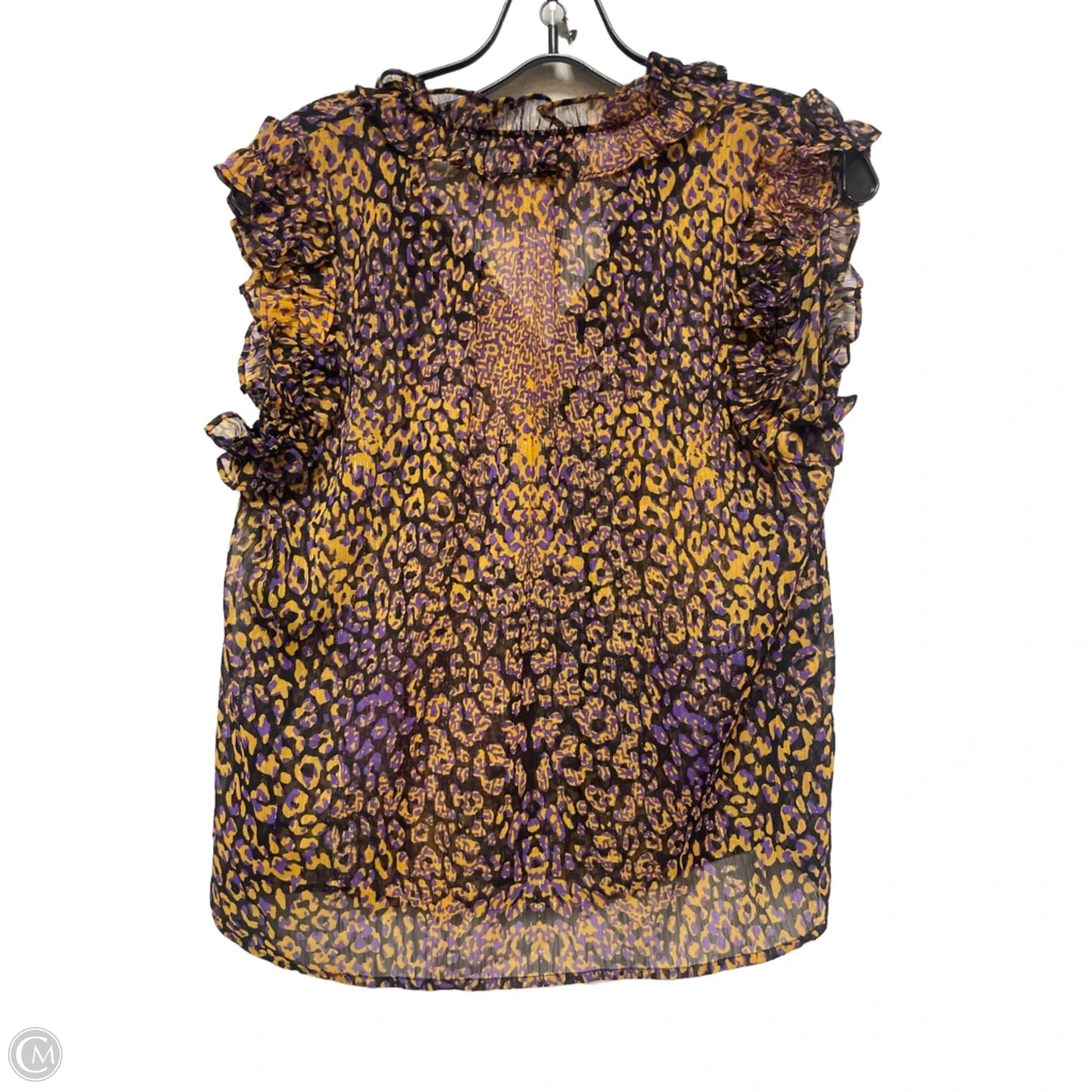 Top Sleeveless By Clothes Mentor In Purple & Yellow, Size: S