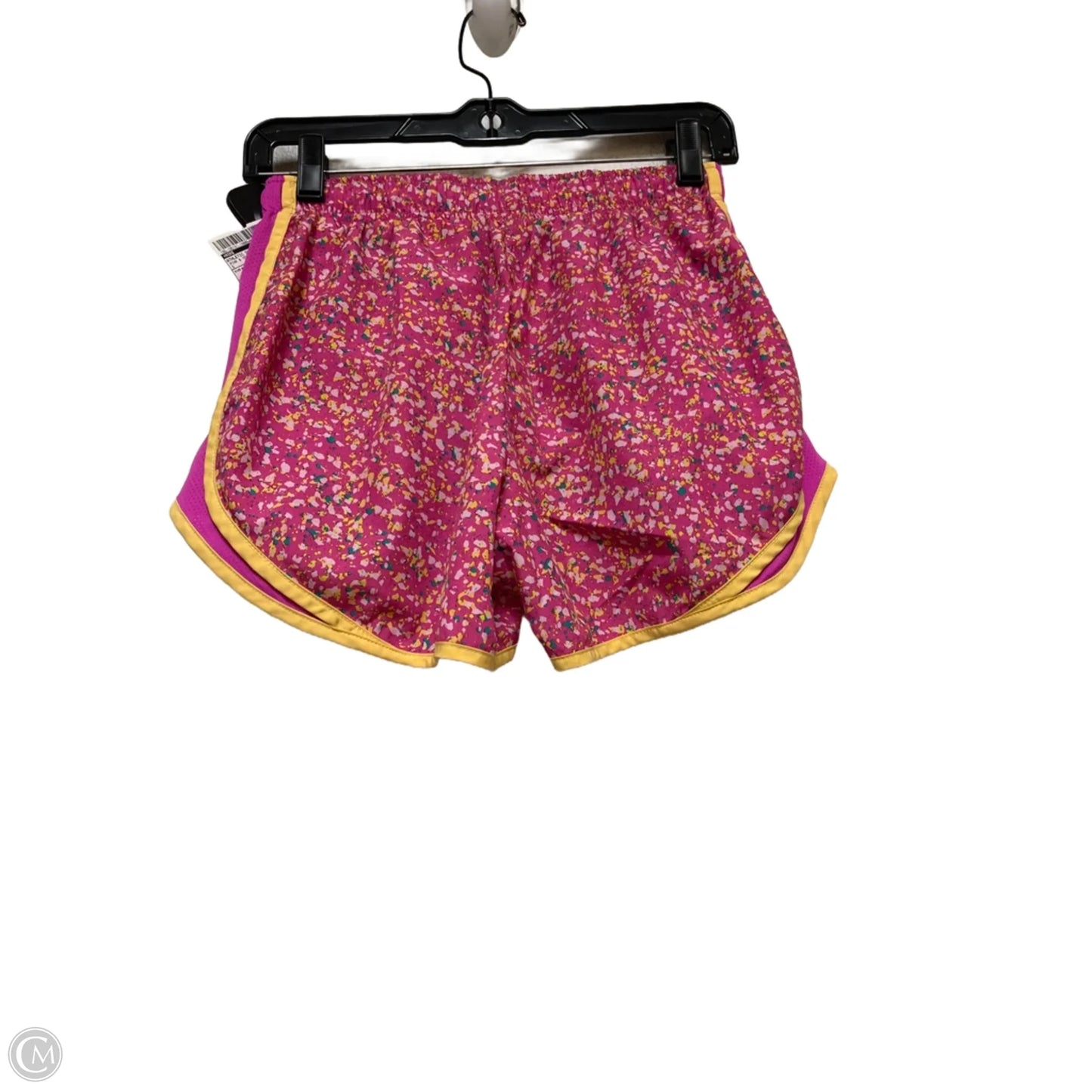 Athletic Shorts By Nike In Pink & Yellow, Size: S