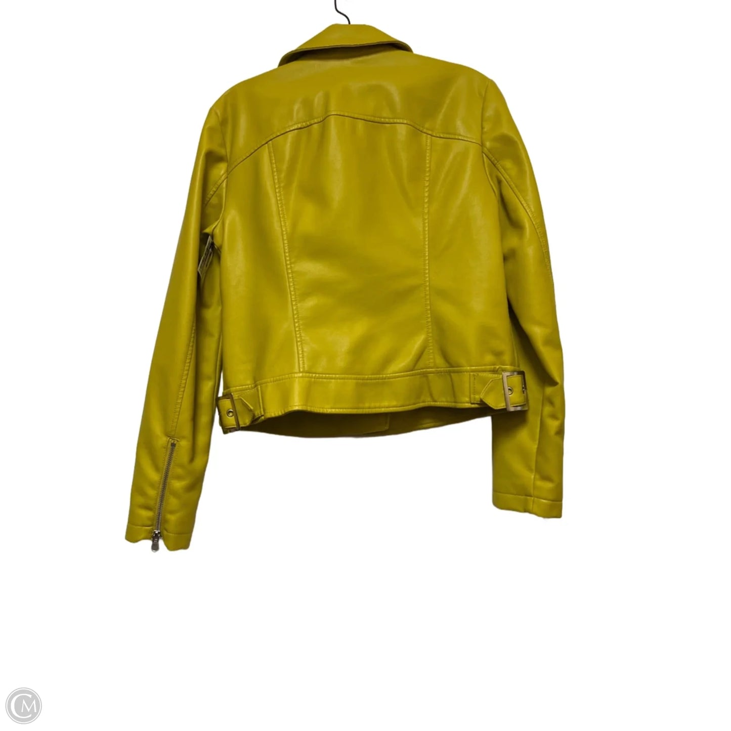 Jacket Moto By Bar Iii In Yellow, Size: S