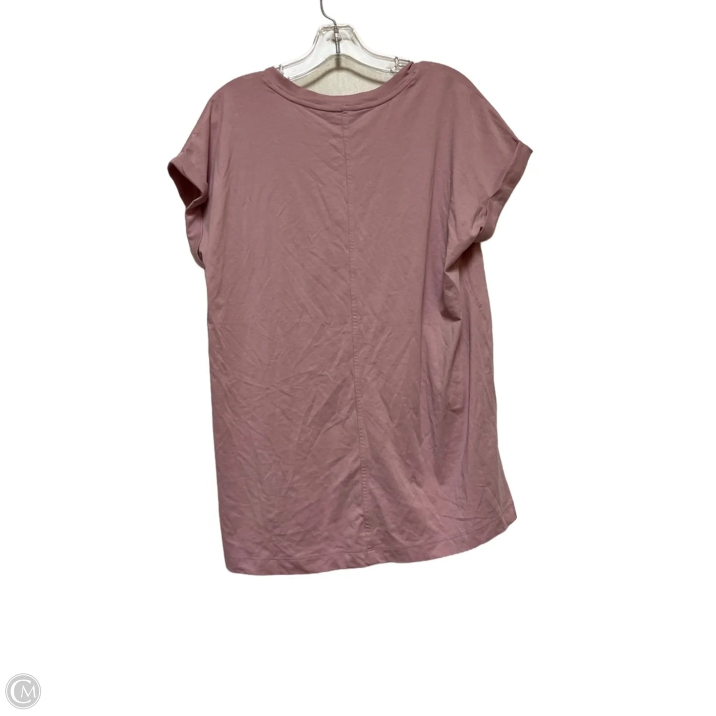 Top Short Sleeve Basic By Banana Republic In Pink, Size: M