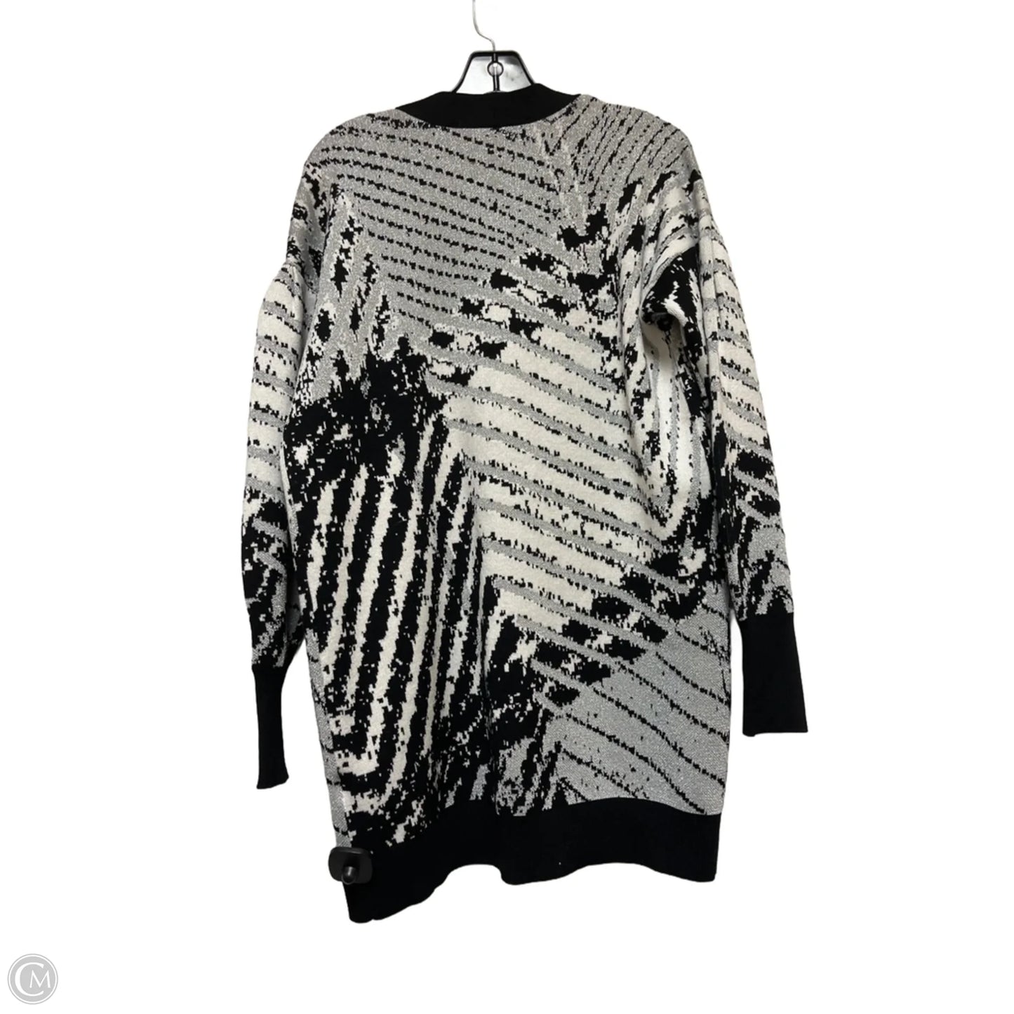 Cardigan By Dkny In Black & Silver, Size: Xs