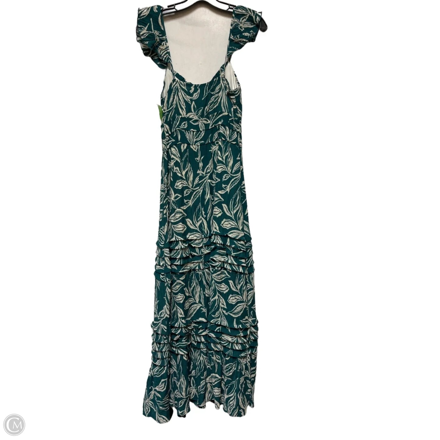 Dress Casual Midi By Clothes Mentor In Cream & Green, Size: M