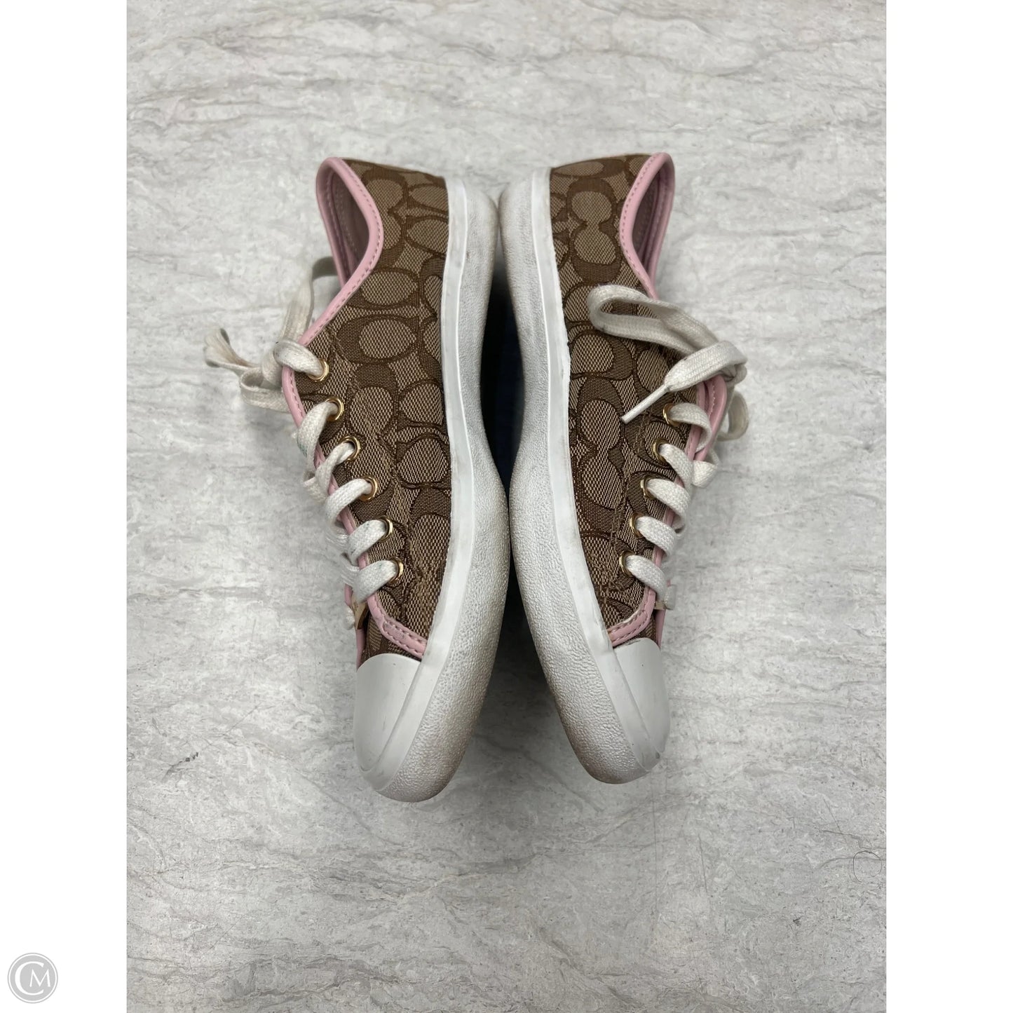 Shoes Designer By Coach In Brown & Pink, Size: 8.5
