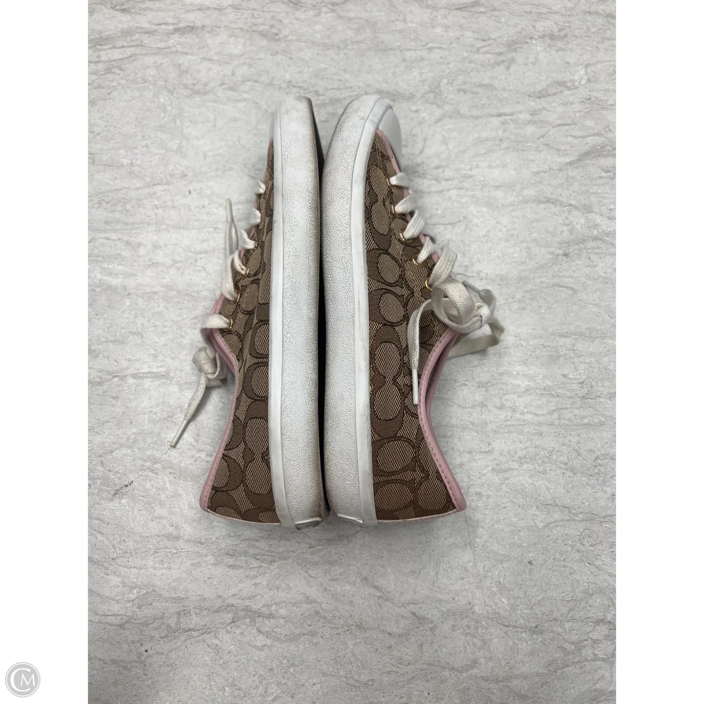 Shoes Designer By Coach In Brown & Pink, Size: 8.5