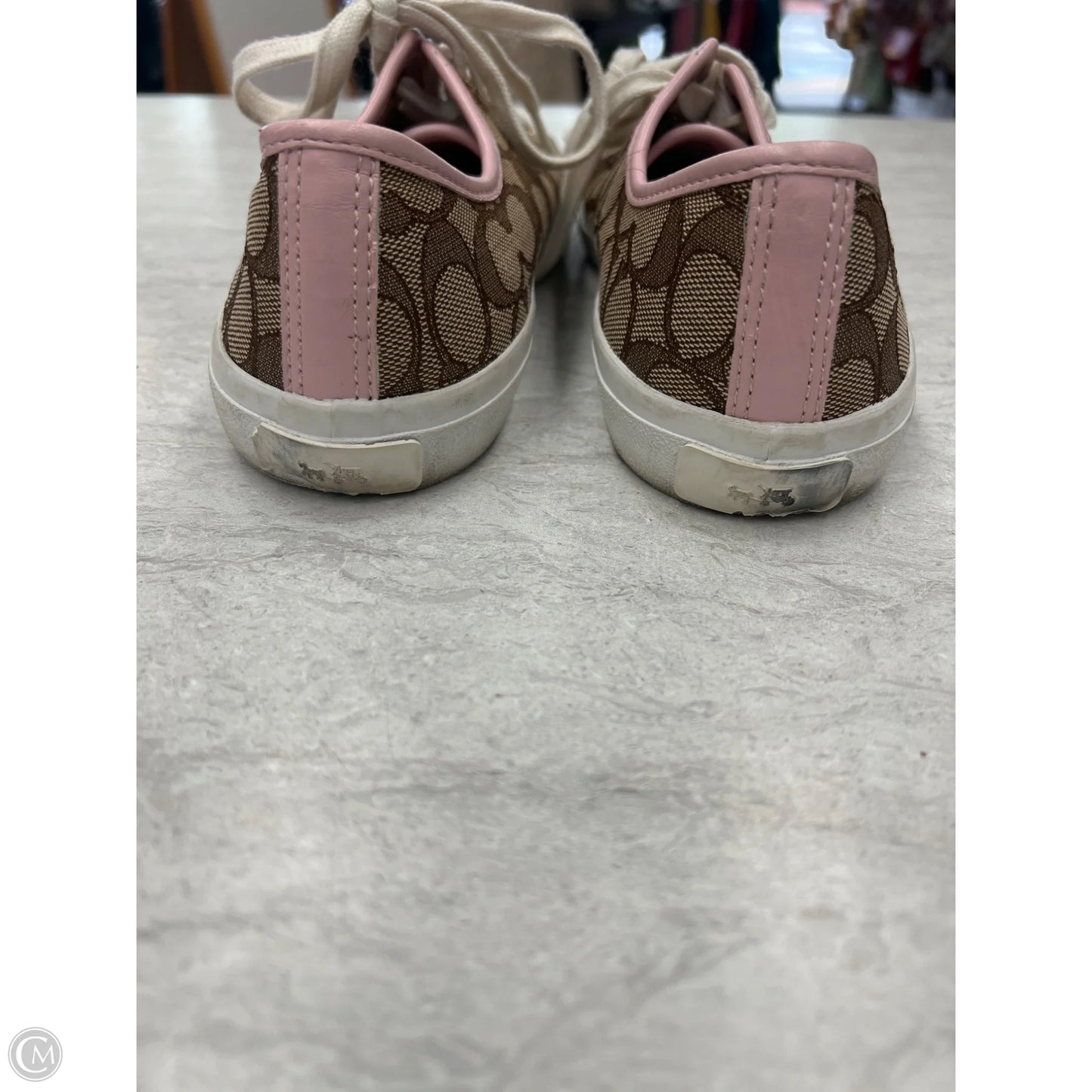 Shoes Designer By Coach In Brown & Pink, Size: 8.5