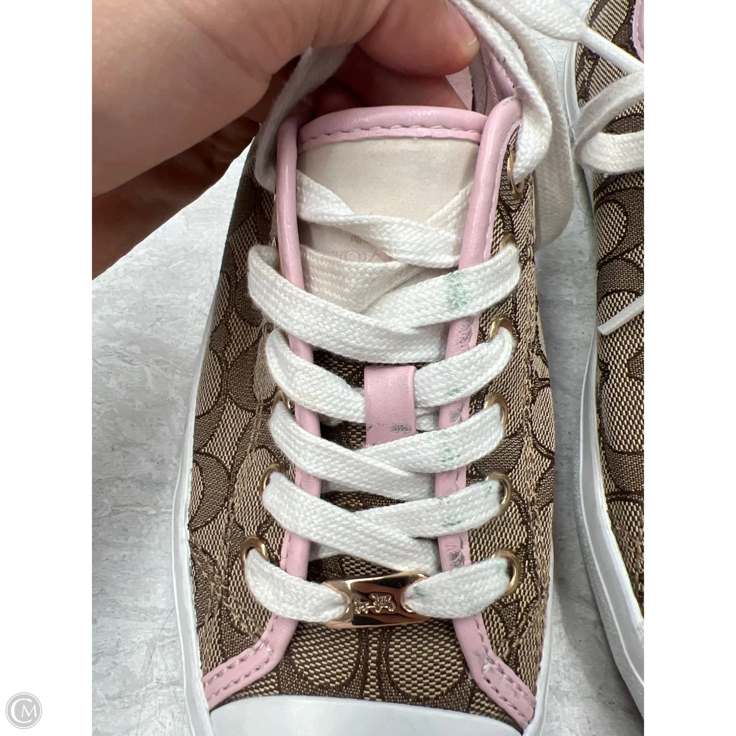 Shoes Designer By Coach In Brown & Pink, Size: 8.5