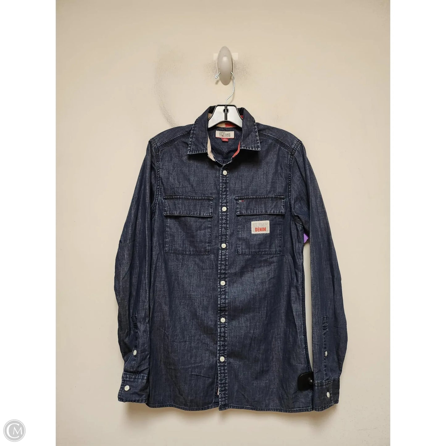 Top Long Sleeve By Tommy Hilfiger In Blue, Size: Xs
