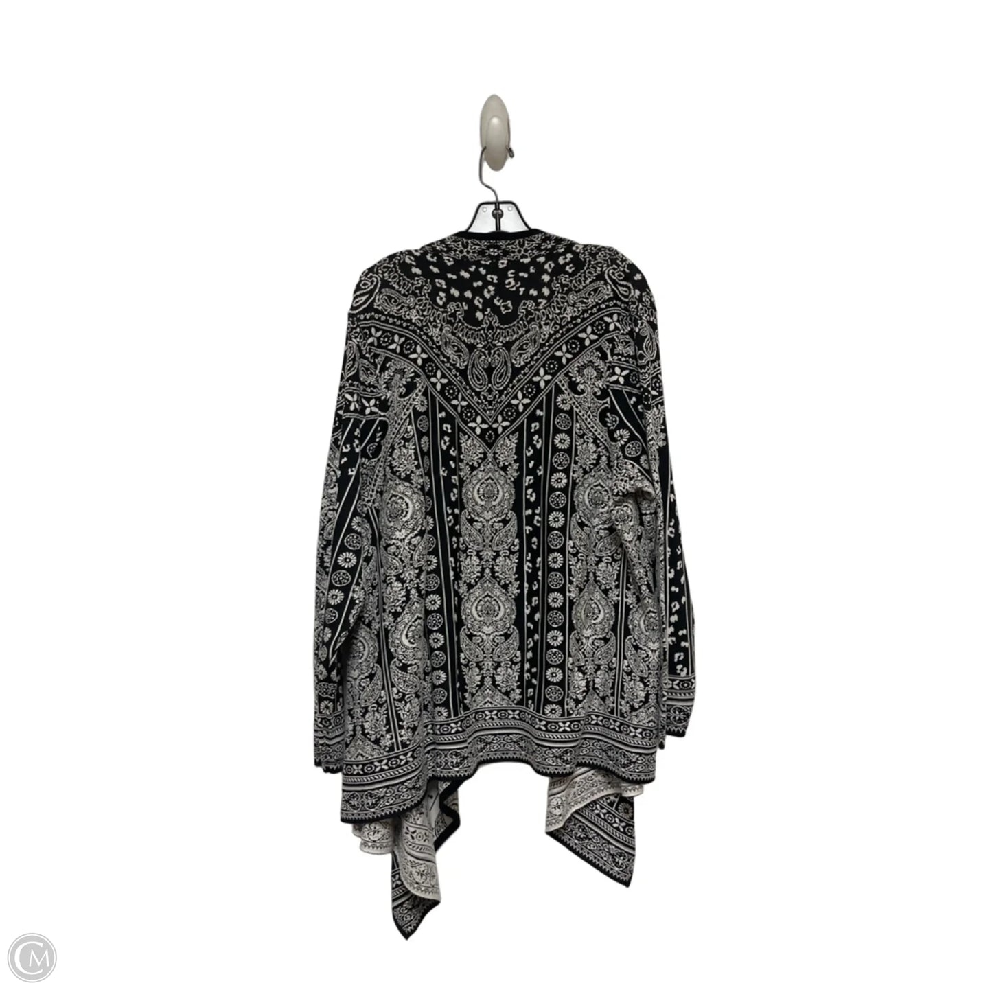 Cardigan By Chicos In Black & White, Size: Xl