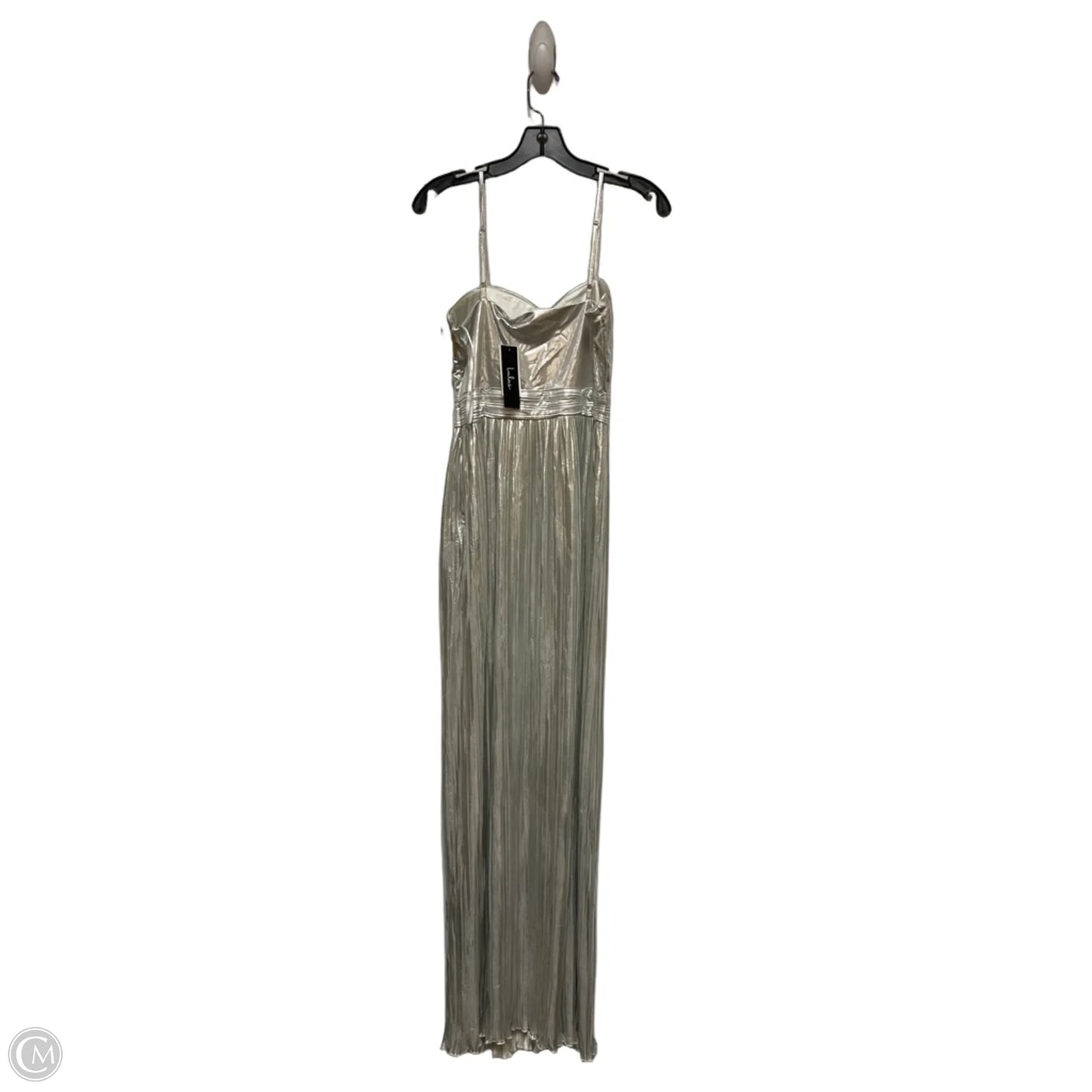 Dress Party Long By Lulus In Silver, Size: M