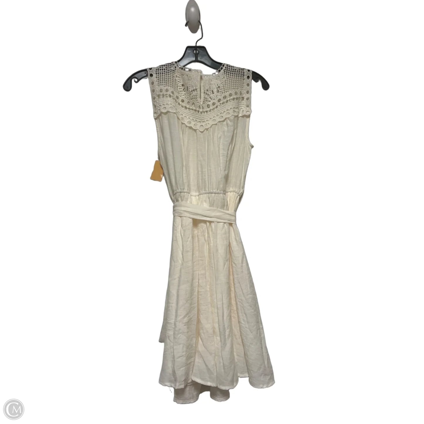 Dress Casual Short By Sweet Wanderer In Cream, Size: S