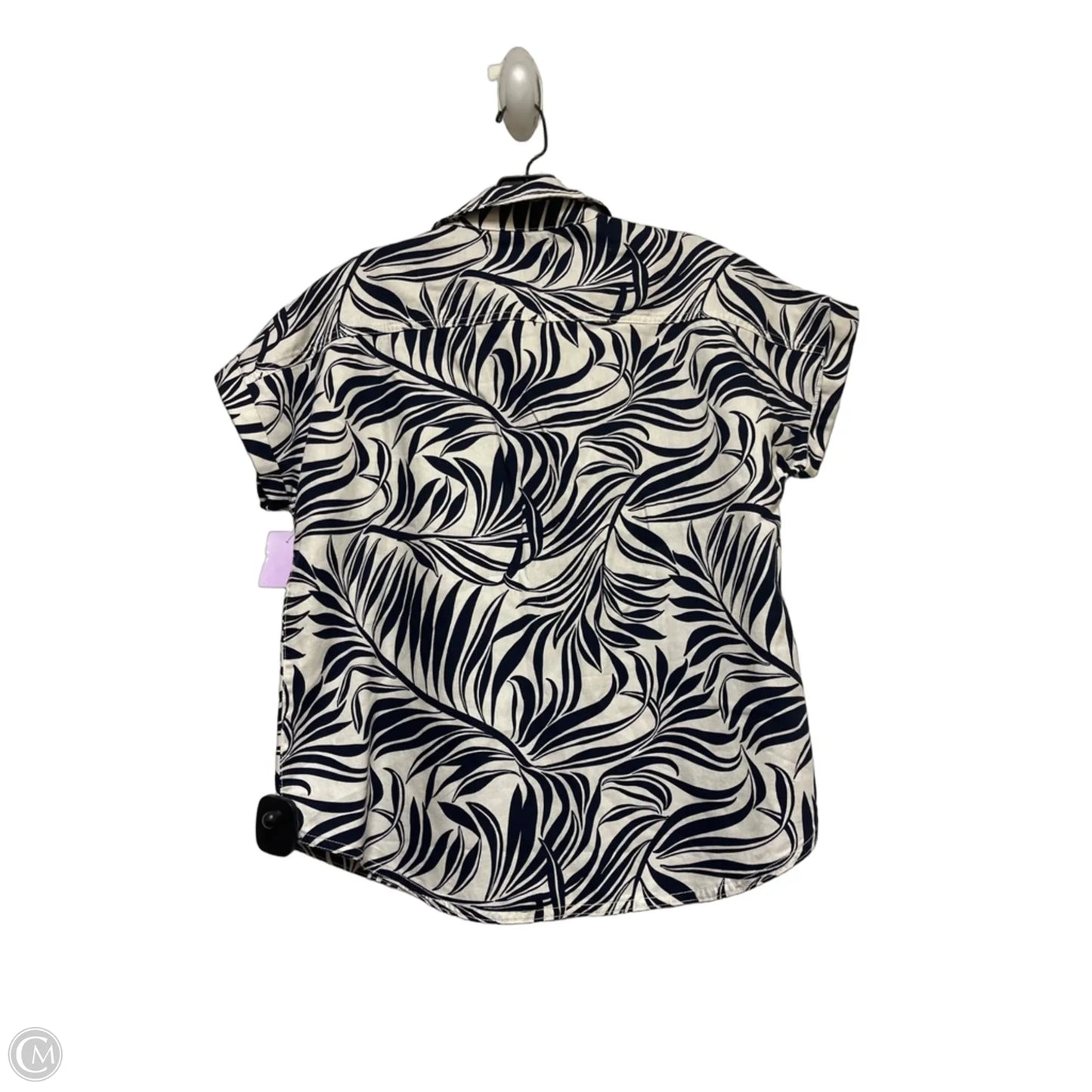 Top Short Sleeve By Tommy Bahama In Blue & Cream, Size: Xs