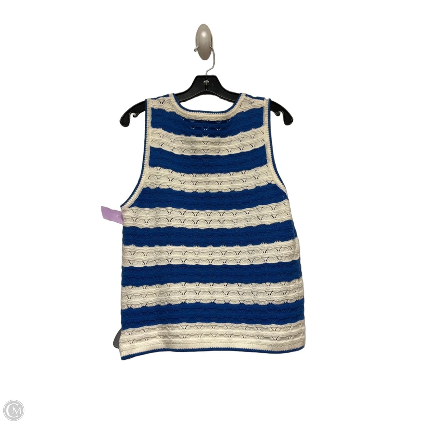 Top Sleeveless By Draper James In Striped Pattern, Size: L