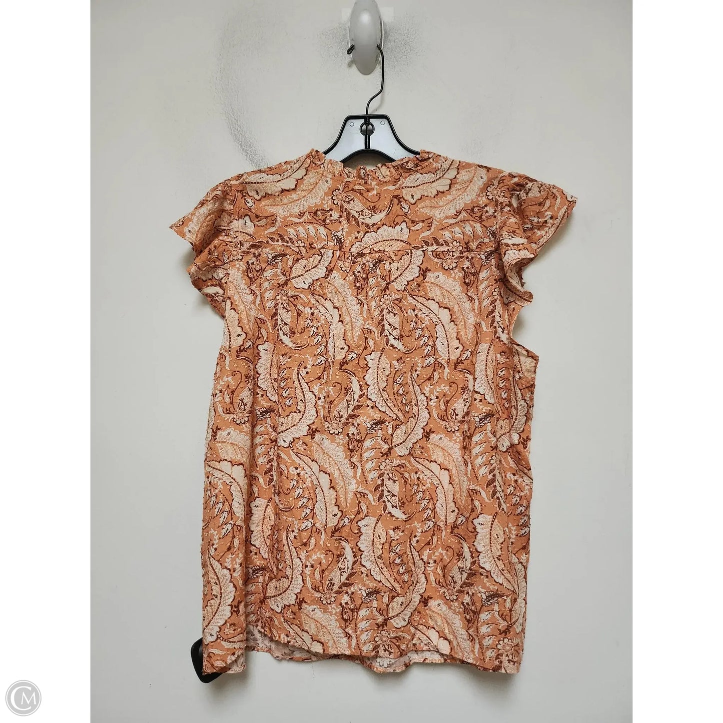 Top Short Sleeve By Joie In Orange, Size: L