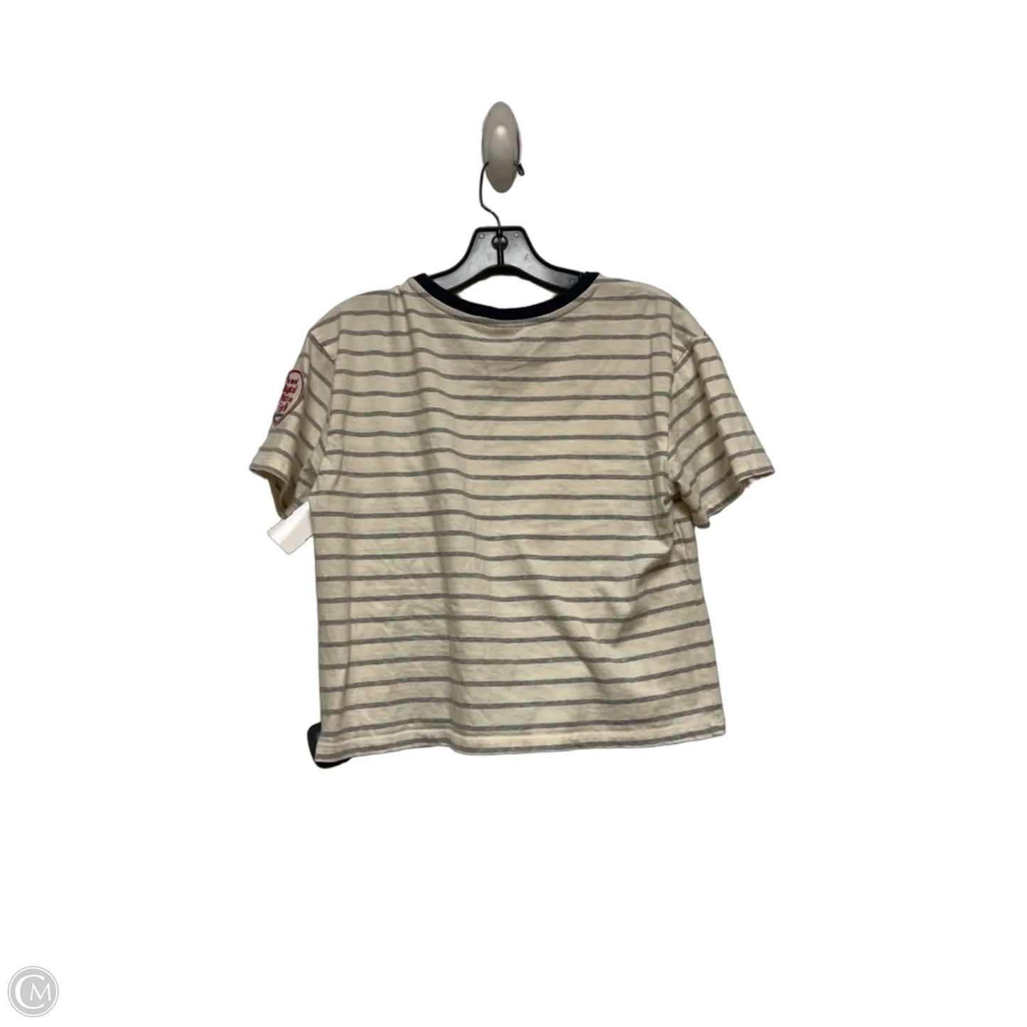 Top Short Sleeve By Disney Store In Striped Pattern, Size: L