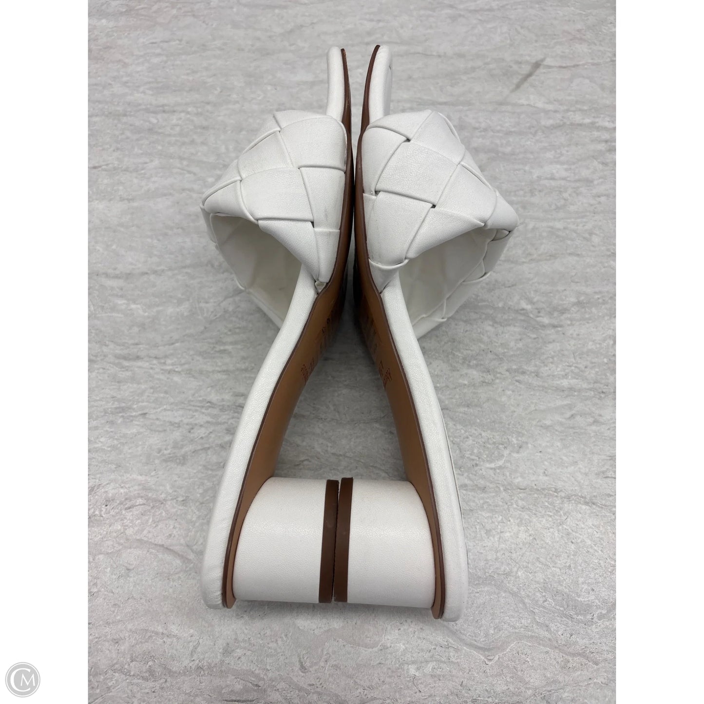 Sandals Heels Block By Abercrombie And Fitch In White, Size: 7.5