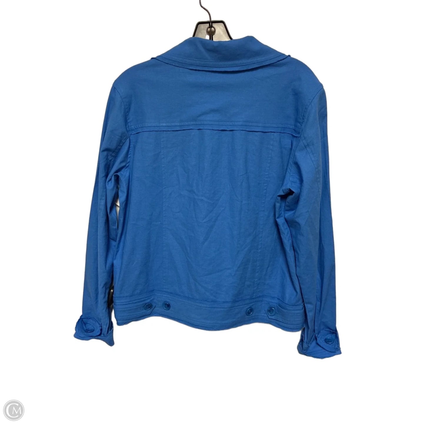 Jacket Shirt By Clothes Mentor In Blue, Size: M