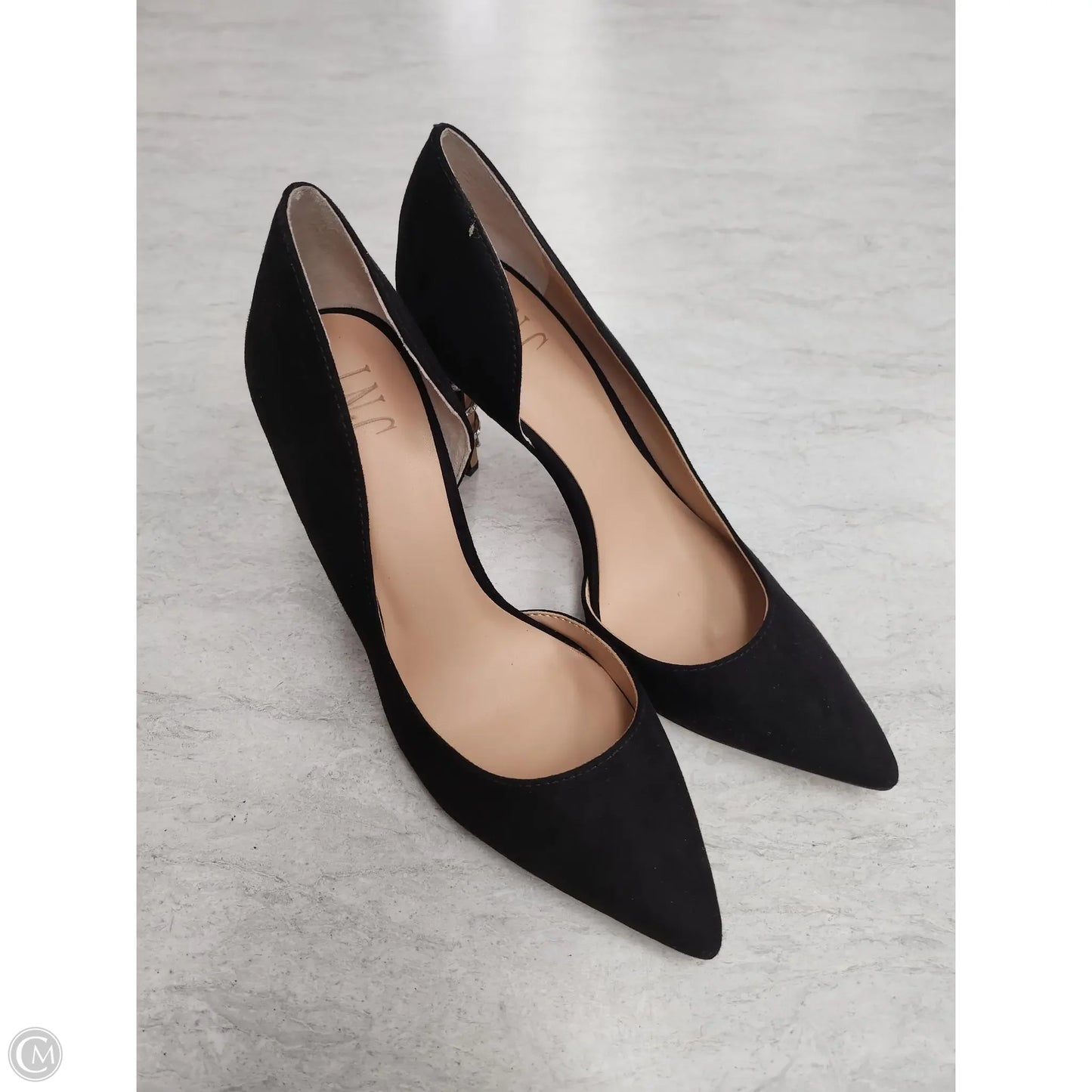 Shoes Heels Stiletto By Inc In Black & Silver, Size: 7