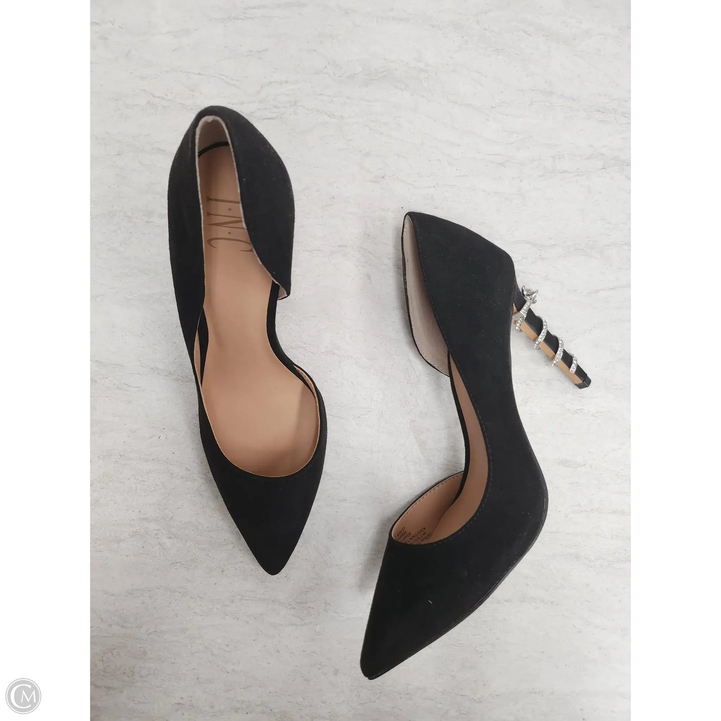 Shoes Heels Stiletto By Inc In Black & Silver, Size: 7