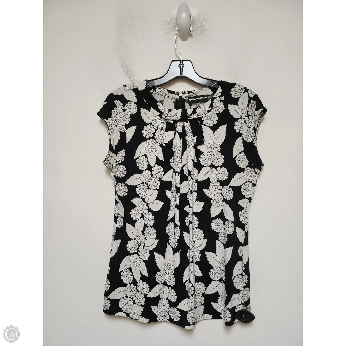 Top Sleeveless Designer By Karl Lagerfeld In Floral Print, Size: S