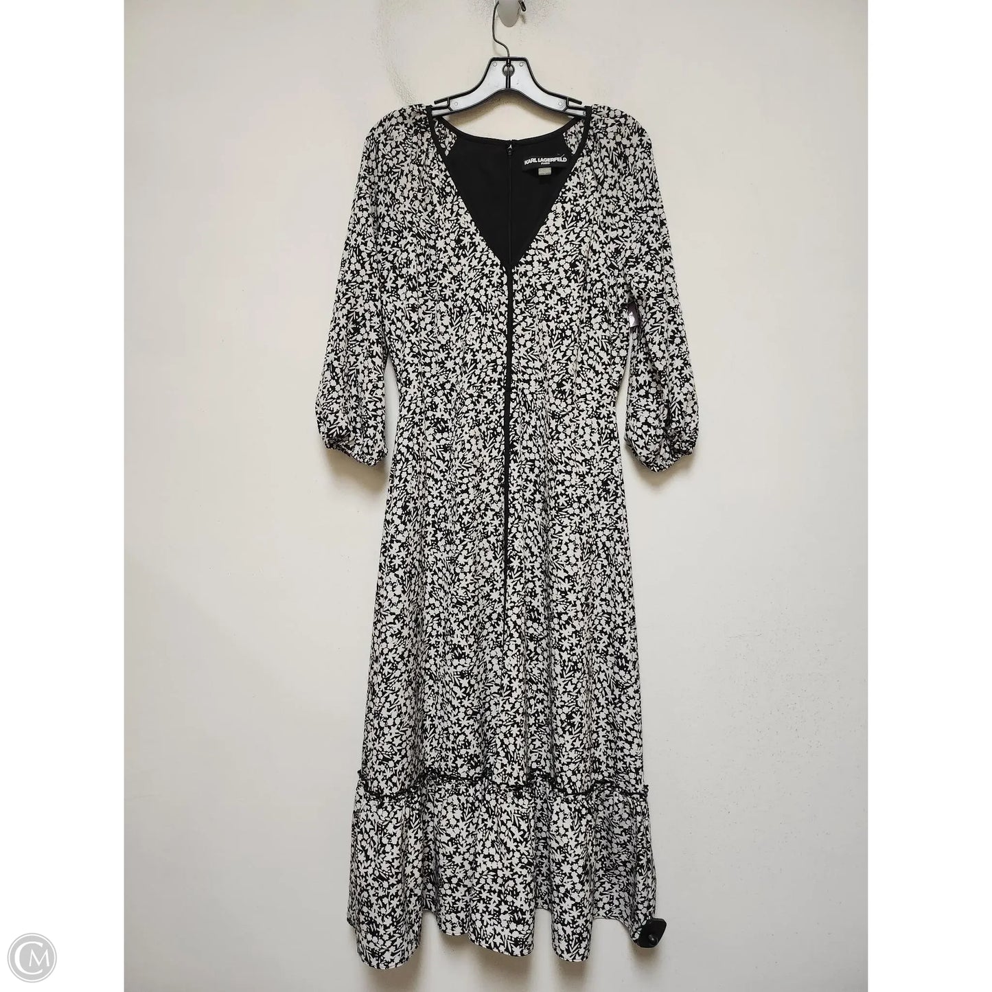 Dress Designer By Karl Lagerfeld In Black & White, Size: S