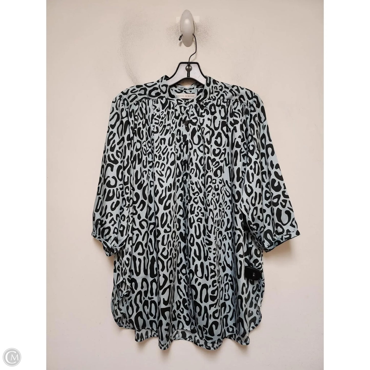 Top Short Sleeve Designer By Rebecca Minkoff In Leopard Print, Size: S
