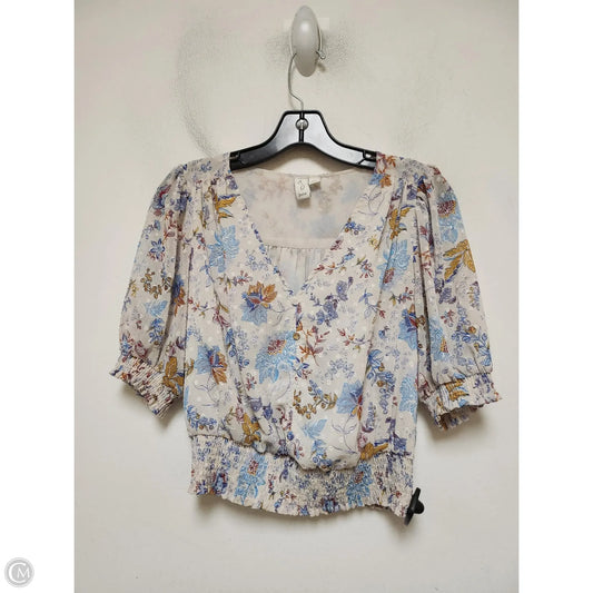 Top Short Sleeve By Joie In Floral Print, Size: S