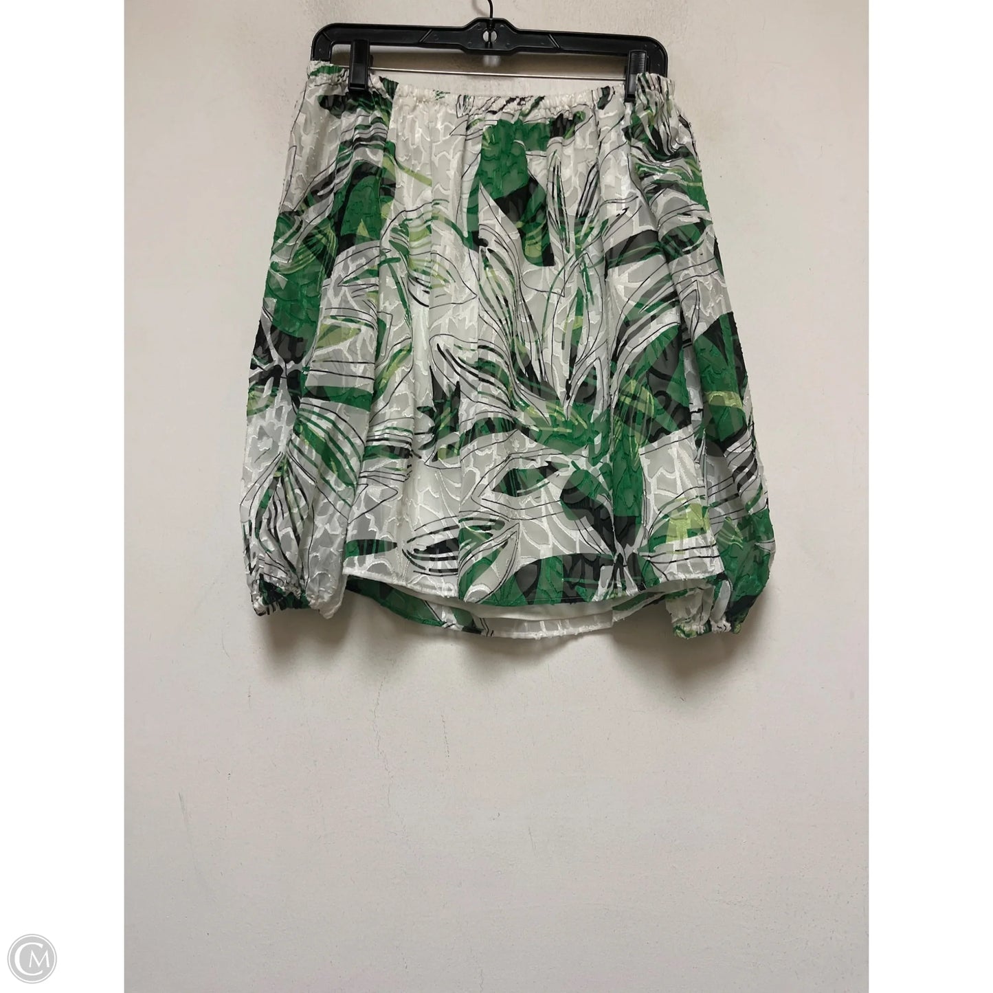 Top Long Sleeve By White House Black Market In Tropical Print, Size: Xs