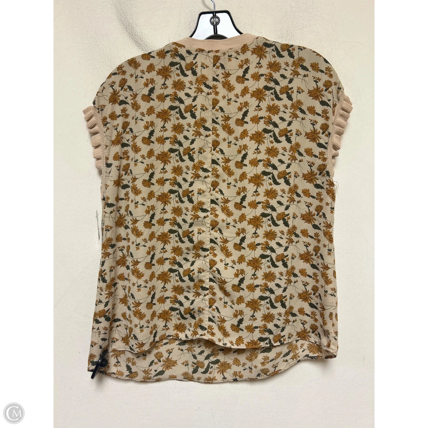Top Short Sleeve By T Tahari In Tan, Size: M