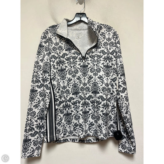 Athletic Jacket By Athleta In Black & White, Size: L