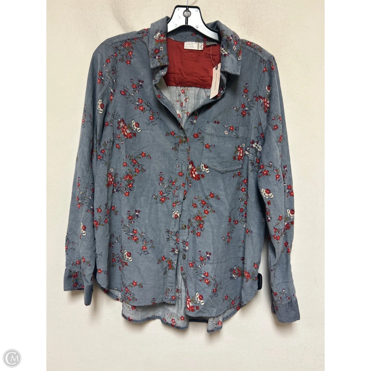 Top Long Sleeve By Anthropologie In Floral Print, Size: M