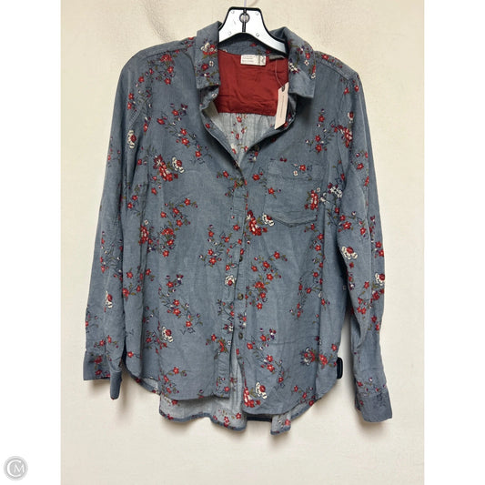 Top Long Sleeve By Anthropologie In Floral Print, Size: M