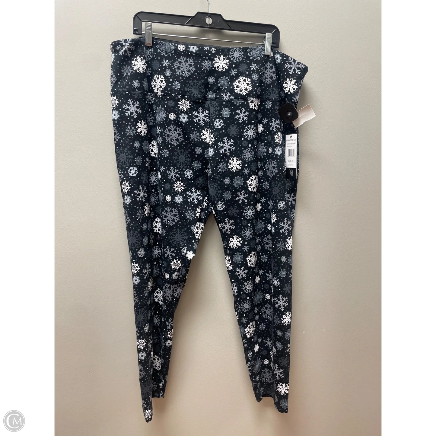 Pants Leggings By Clothes Mentor In Black & Grey, Size: 3x