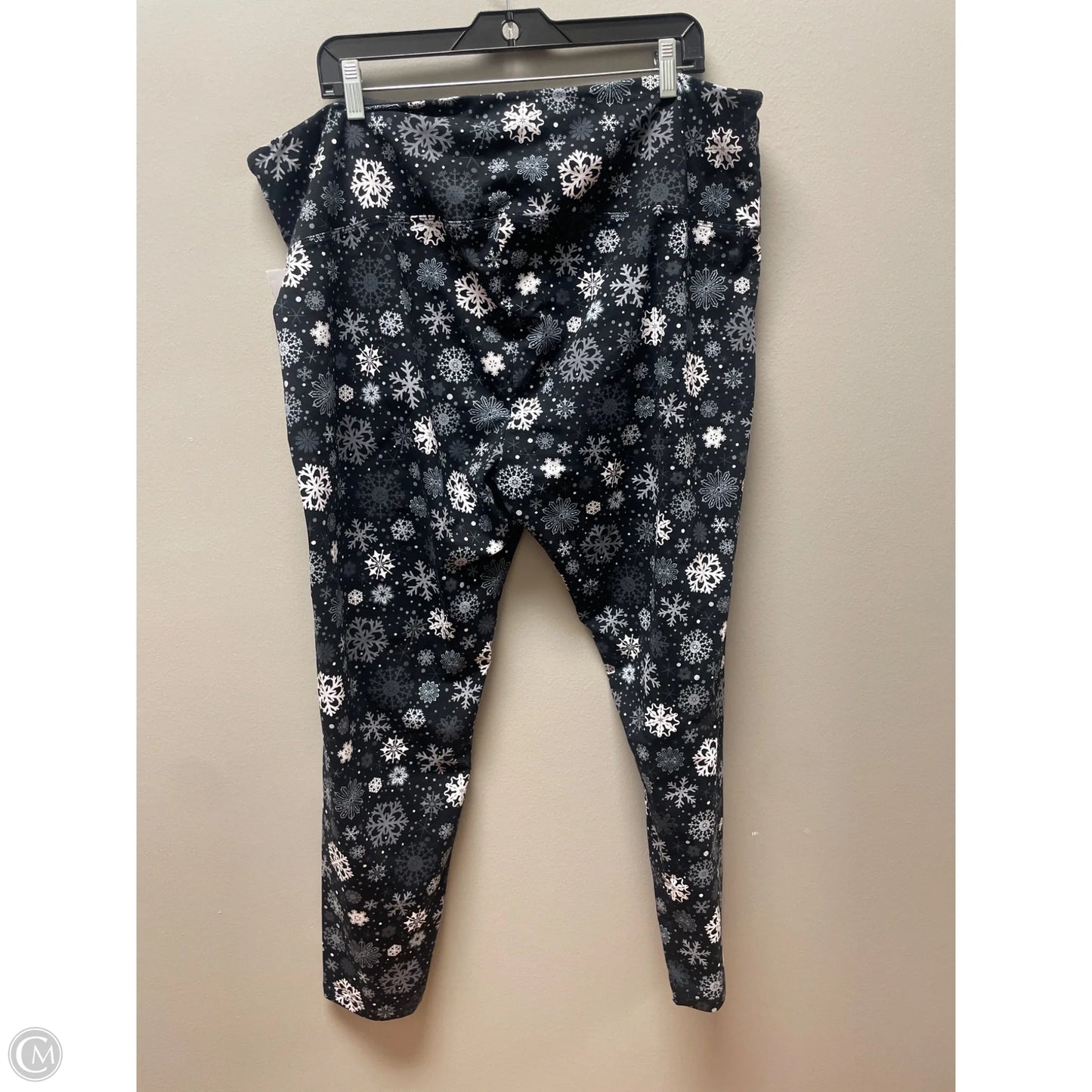 Pants Leggings By Clothes Mentor In Black & Grey, Size: 3x