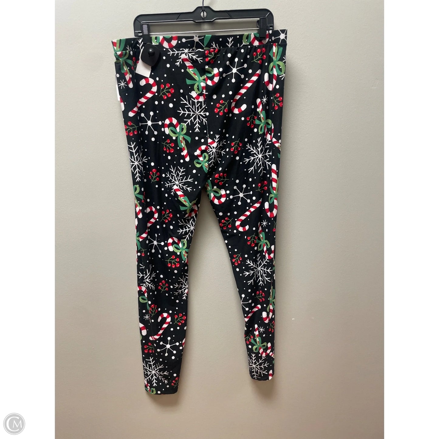 Pants Leggings By Clothes Mentor In Black & Green, Size: 3x