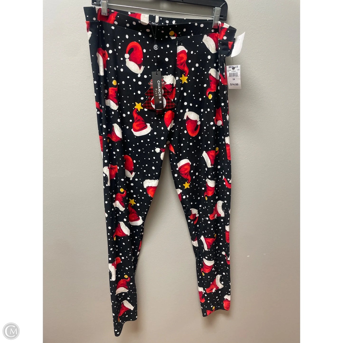 Pants Leggings By Clothes Mentor In Black & Red, Size: 3x