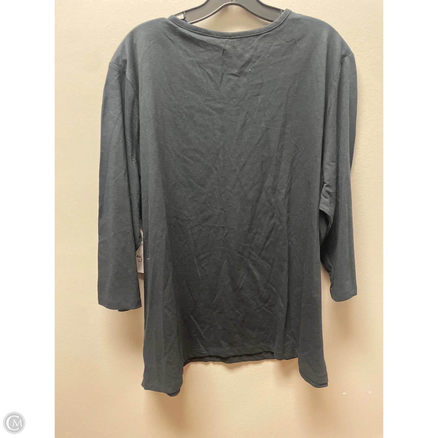 Top Short Sleeve Basic By Coral Bay In Black, Size: 3x