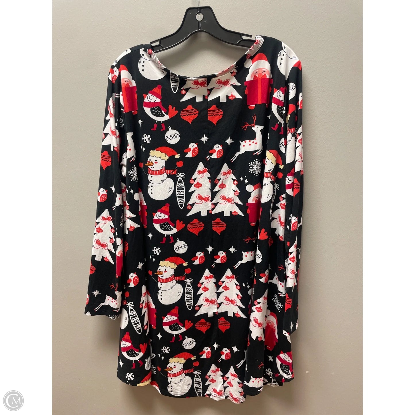 Dress Casual Short By Clothes Mentor In Black & Red, Size: 3x