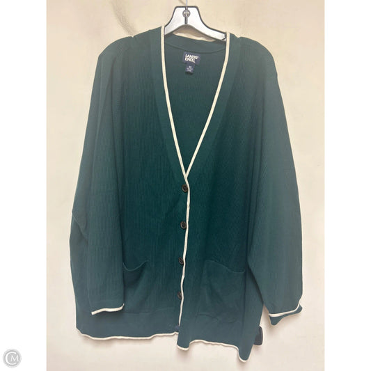 Cardigan By Lands End In Green, Size: 3x