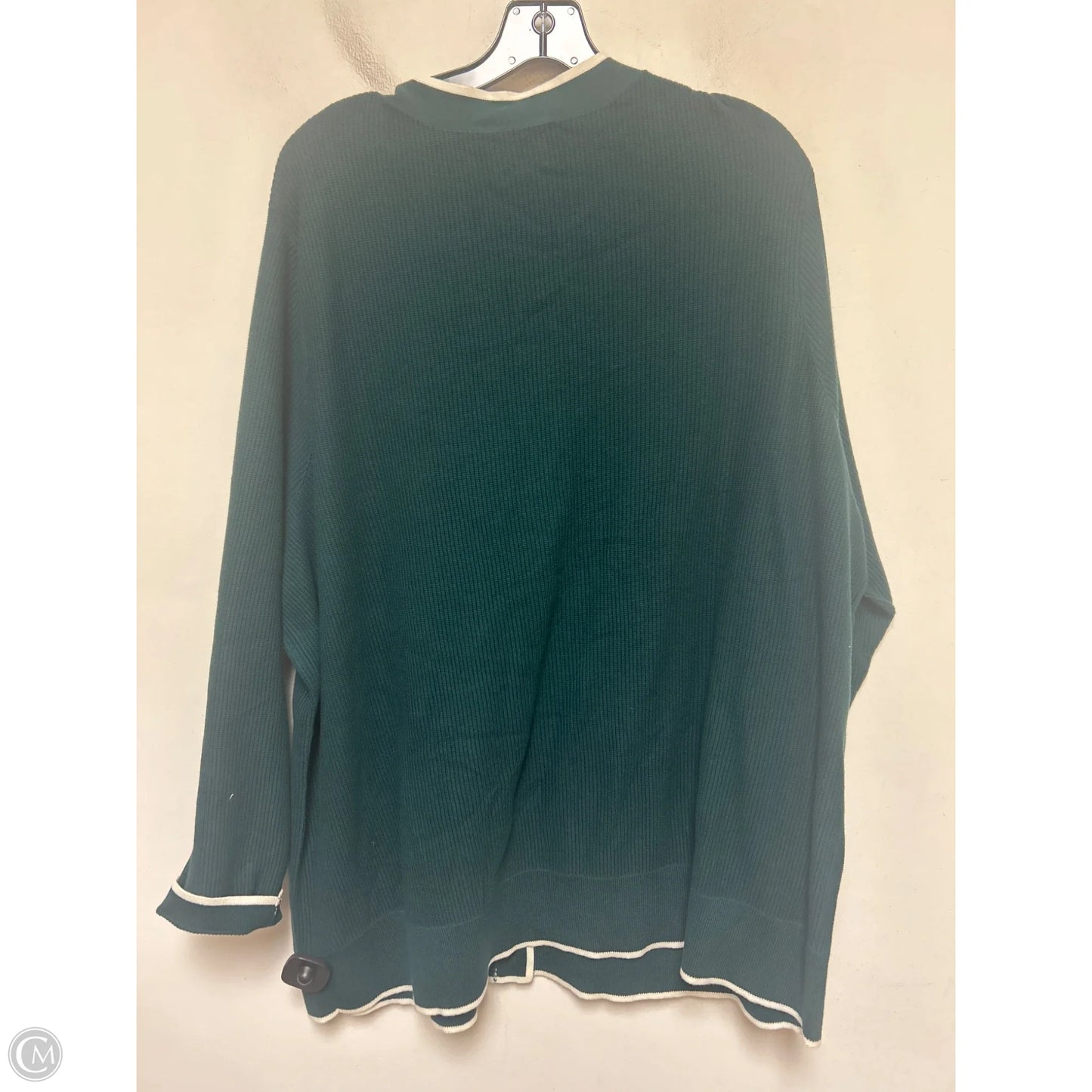 Cardigan By Lands End In Green, Size: 3x