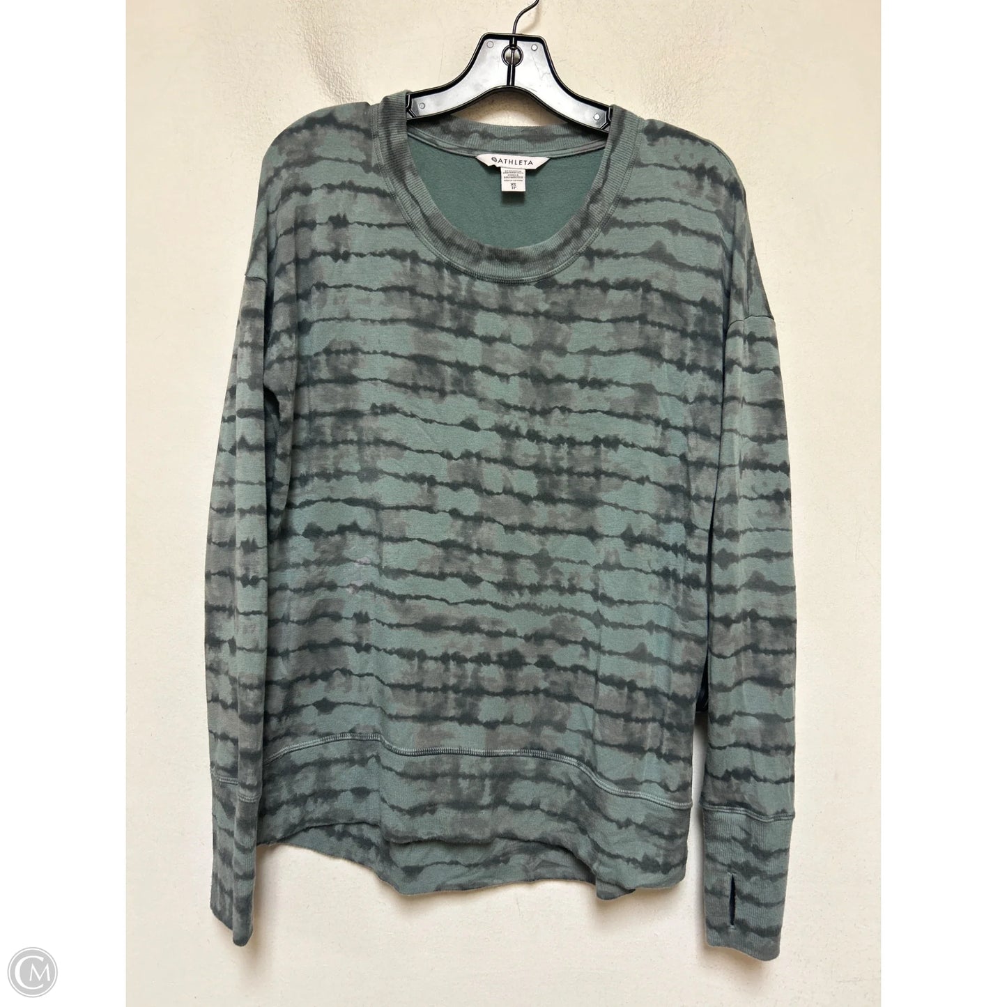 Athletic Top Long Sleeve Crewneck By Athleta In Tie Dye Print, Size: Xs