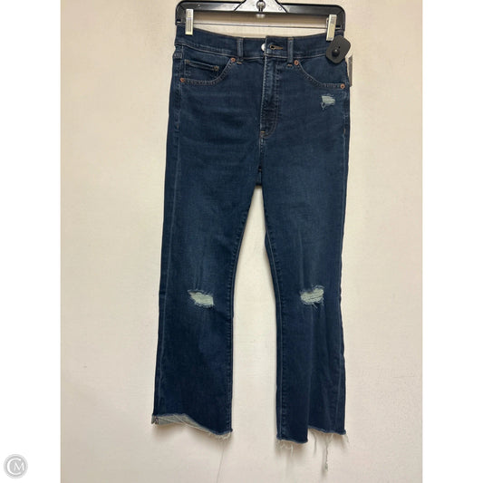 Jeans Cropped By Express In Blue Denim, Size: 6