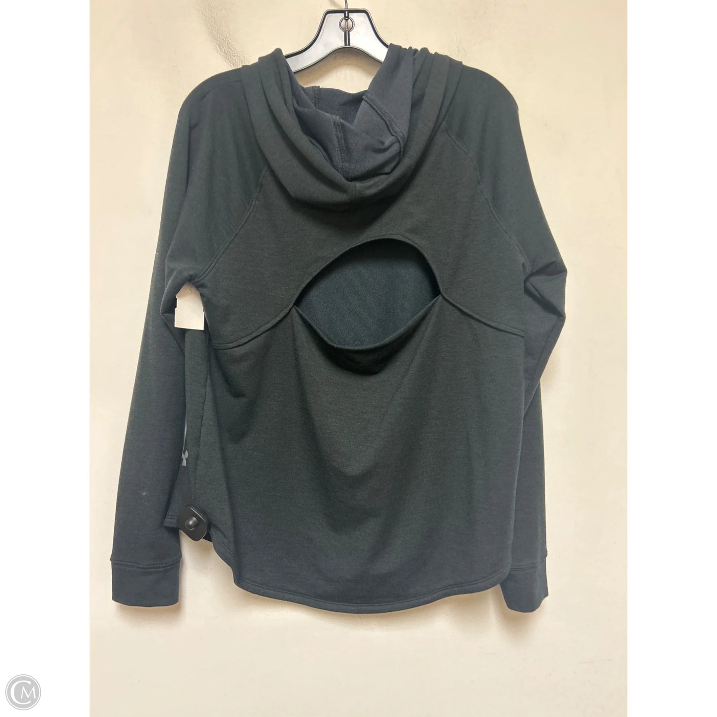 Sweatshirt Hoodie By Under Armour In Grey, Size: L